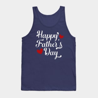 Simple Happy Father's Day Calligraphy Tank Top